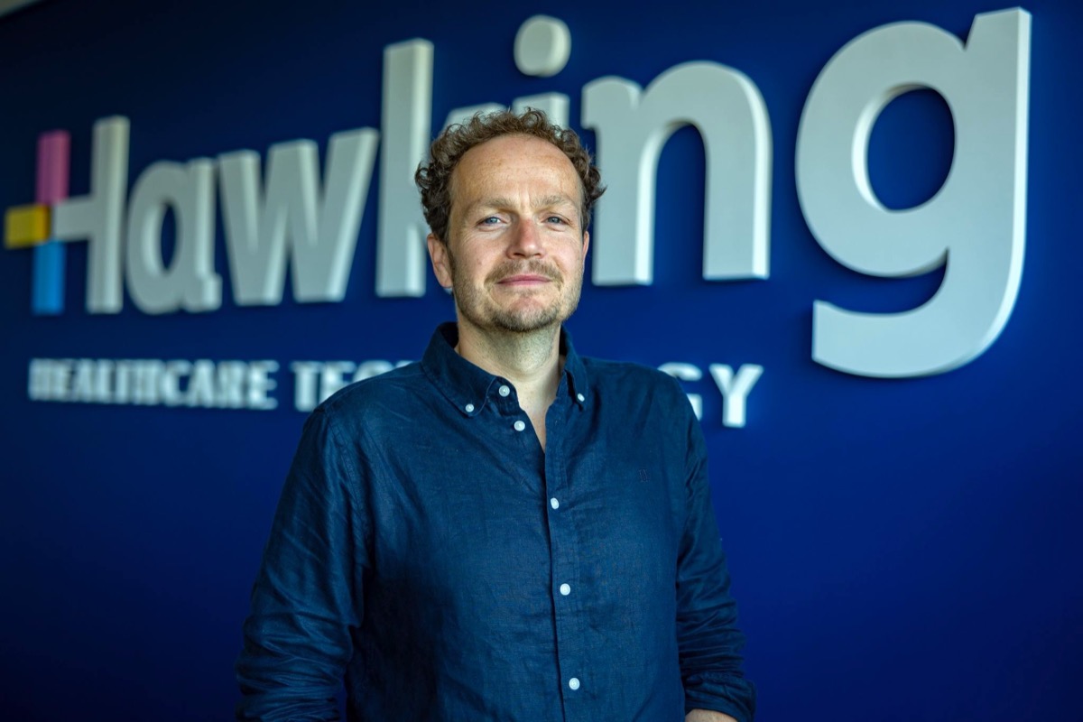 Kees Haverkamp voor het logo van Hawking.